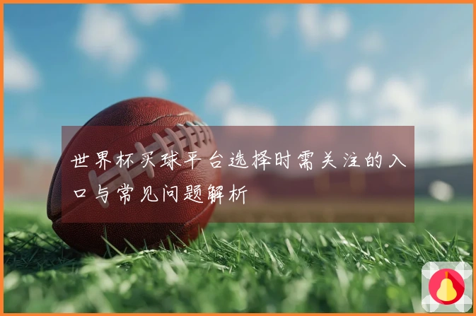 世界杯买球平台选择时需关注的入口与常见问题解析